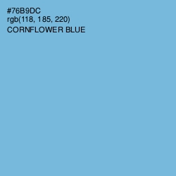 #76B9DC - Cornflower Blue Color Image